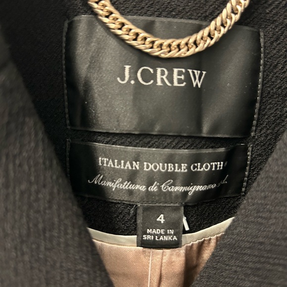 J. Crew Women's Black Double-Breasted long Coat - Picture 2 of 8